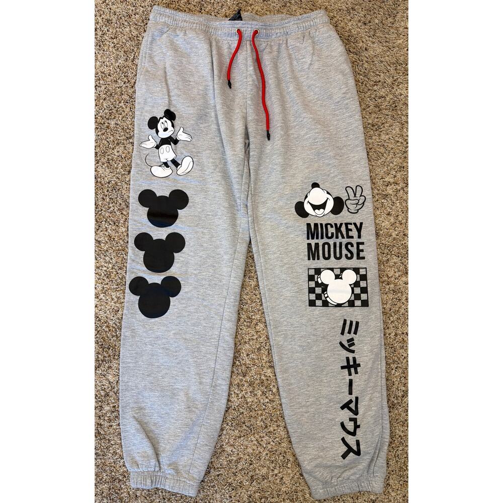 Disney Mickey Mouse Women Sweatpants Gray Size XL